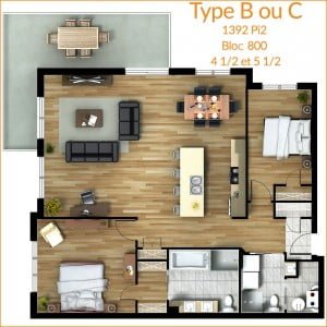 Condos de types B ou C X15