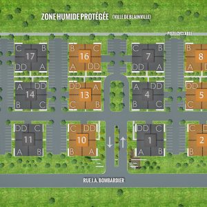 Plan des condominiums